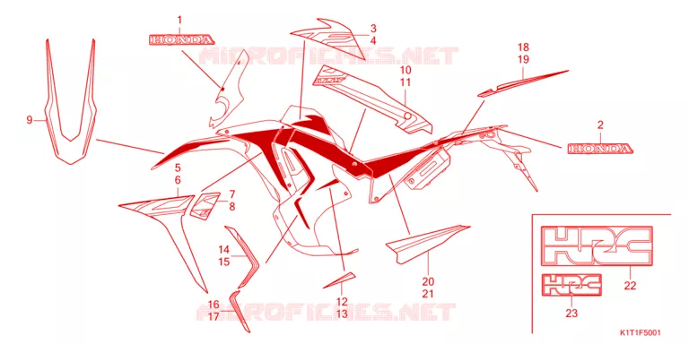 STICKERS Honda MOTO 250 CRF 2024  CRF250LRDP