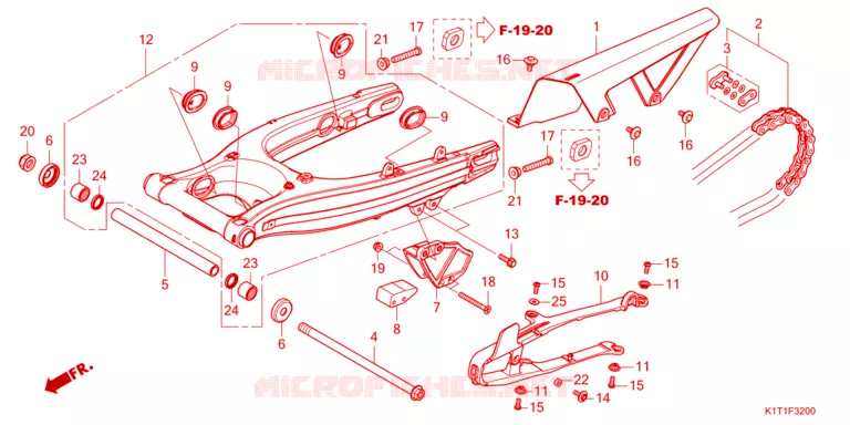 SWINGARM  Honda MOTO 250 CRF 2023  CRF250LRDP