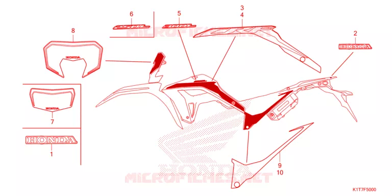 STICKERS Honda MOTO 300 CRF 2024  CRF300LAP
