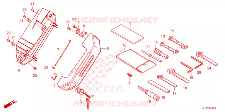 TOOLS - TOOL BOX Honda MOTO 300 CRF 2023  CRF300LAP