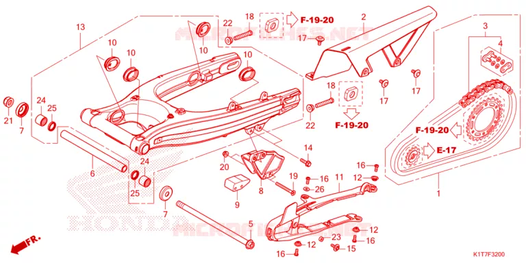 SWINGARM  Honda MOTO 300 CRF 2023  CRF300LAP