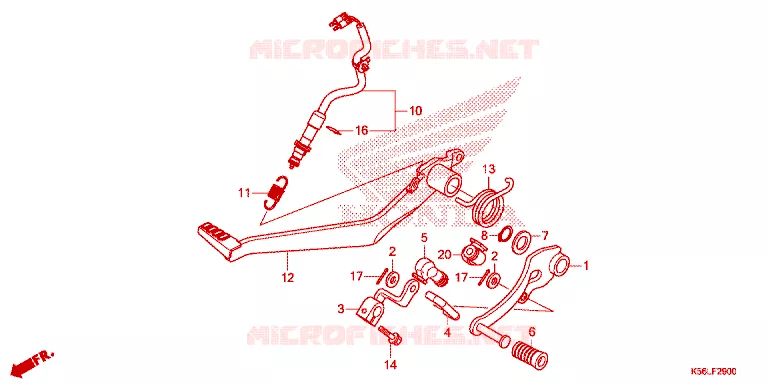PEDAL Honda SCOOTER 150 WINNER 2020  FS150FAL_V