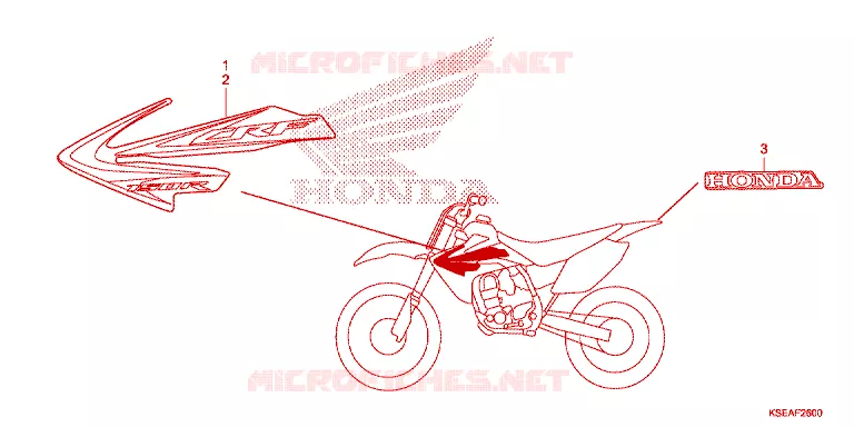 STICKERS Honda MOTO 150 CRF 2016  CRF150RBG