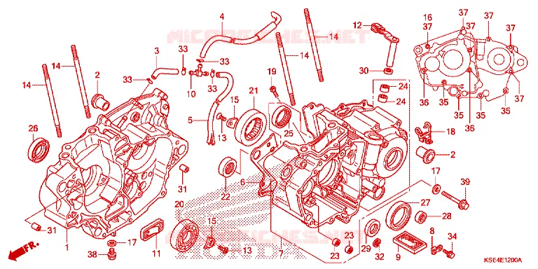 CRANKCASE/OIL PUMP Honda MOTO 150 CRF 2012  CRF150RC
