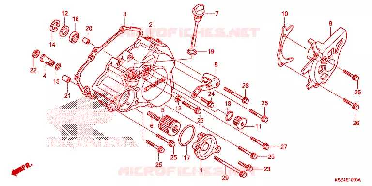 LEFT HAND CRANKCASE COVER Honda MOTO 150 CRF 2012  CRF150RC