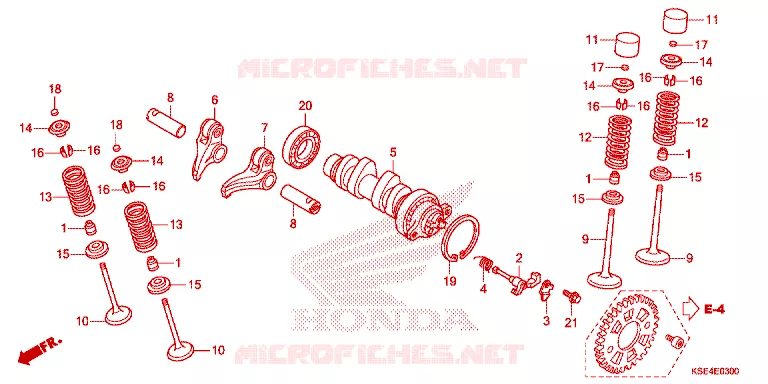 CAMSHAFT - VALVE Honda MOTO 150 CRF 2012  CRF150RC