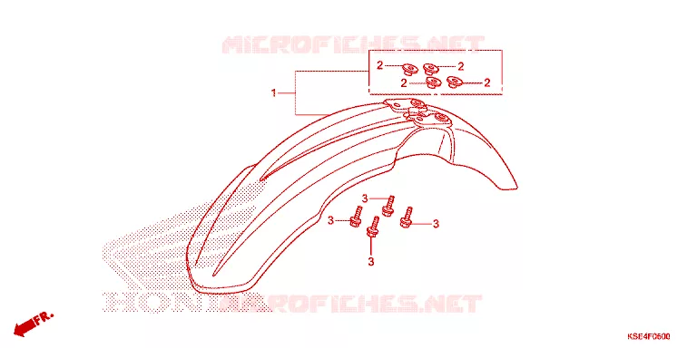 FRONT FENDER - FOOT REST Honda MOTO 150 CRF 2012  CRF150RC