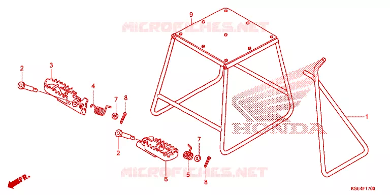STAND - FOOT REST Honda MOTO 150 CRF 2012  CRF150RC