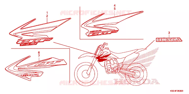 STICKERS Honda MOTO 150 CRF 2012  CRF150RC