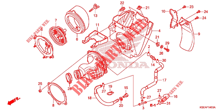 AIR CLEANER(2) for Honda CRF 150 R 2013