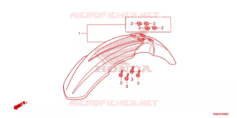 FRONT FENDER - FOOT REST Honda MOTO 150 CRF 2016  CRF150RG