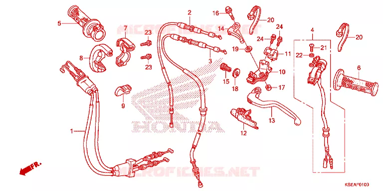 LEVER - SWITCH - CABLE Honda MOTO 150 CRF 2016  CRF150RG