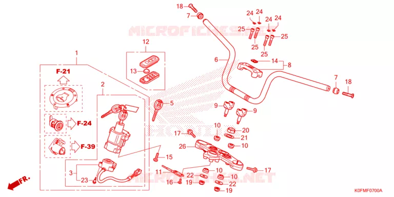 HANDLEBAR - COWL Honda MOTO 125 MONKEY 2020  Z125ML