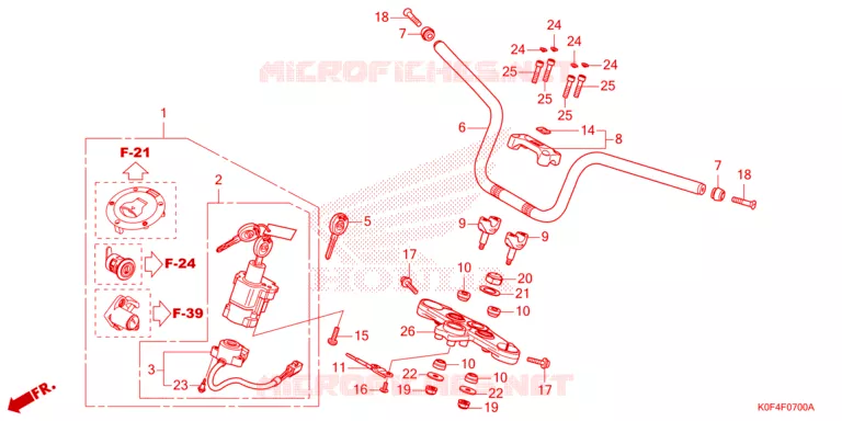 HANDLEBAR - COWL Honda MOTO 125 MONKEY 2020  Z125ML