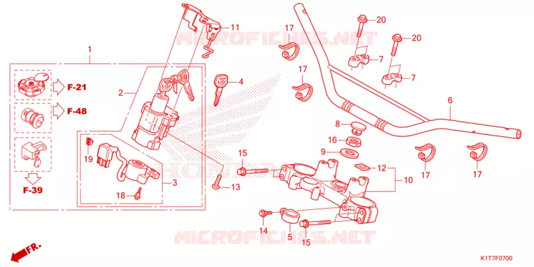 HANDLEBAR Honda MOTO 250 CRF 2023  CRF250LP