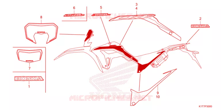 STICKERS Honda MOTO 250 CRF 2023  CRF250LP