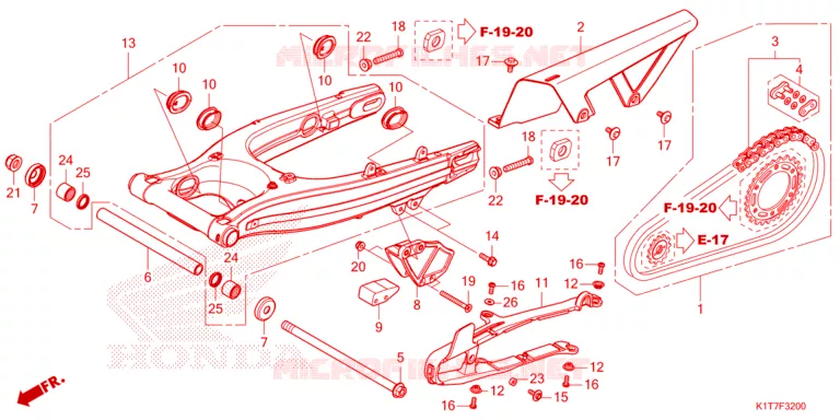 SWINGARM  Honda MOTO 250 CRF 2024  CRF250LP