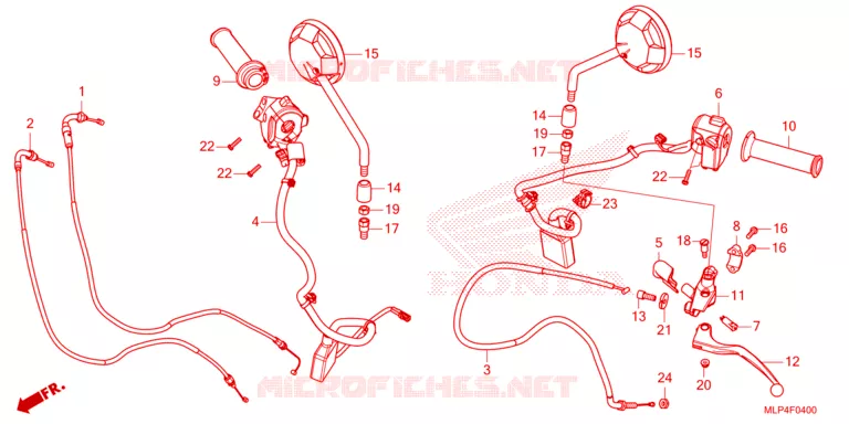 HANDLE LEVER - CABLE - SWITCH Honda MOTO 500 CL 2023  CL500AP