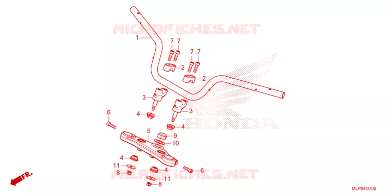 HANDLEBAR - TRIPLE CLAMP - STEERING STEM Honda MOTO 500 CL 2023  CL500AP