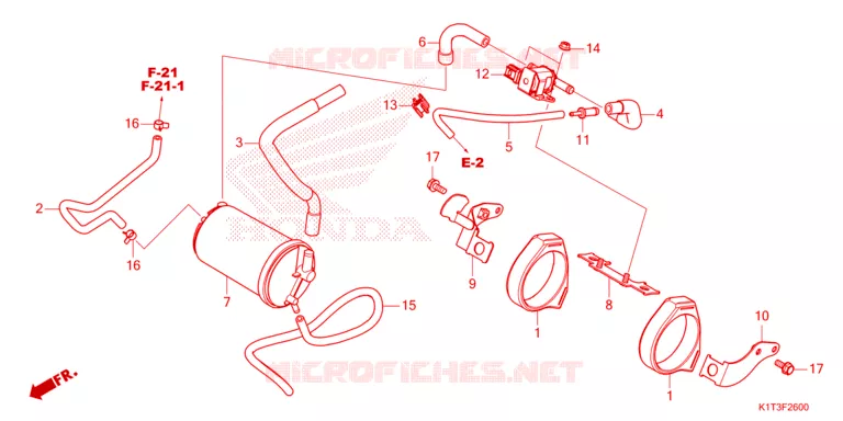 GAS RECYCLING SYSTEM Honda MOTO 250 CRF 2021  CRF250LRAM
