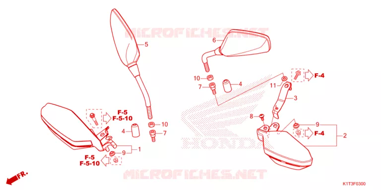 MIRROR - KNUCKLE GUARD Honda MOTO 250 CRF 2022  CRF250LRAM