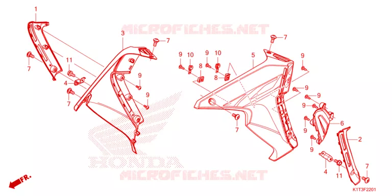 RADIATOR SIDE PANELS Honda MOTO 250 CRF 2021  CRF250LRAM