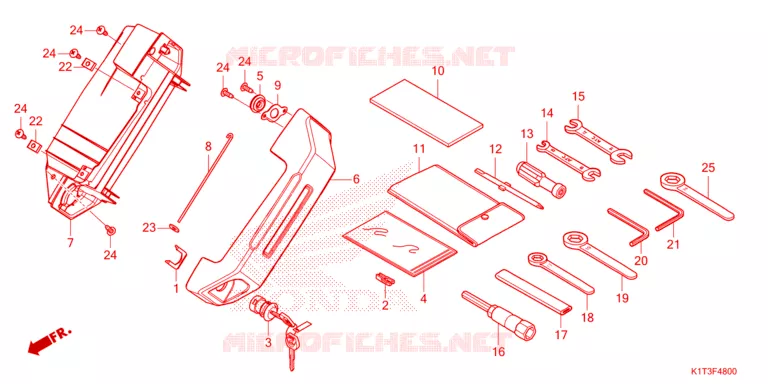 TOOLS - TOOL BOX Honda MOTO 250 CRF 2022  CRF250LRAM