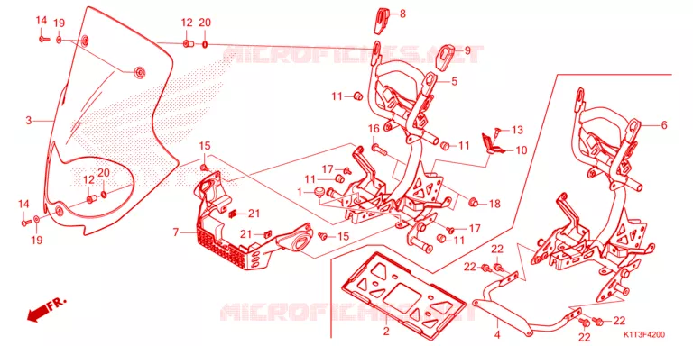 WINDSCREEN Honda MOTO 250 CRF 2021  CRF250LRAM