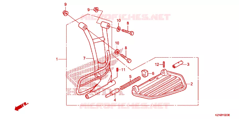 FOOT REST Honda SCOOTER 110 DIO 2017  SCV110FBH