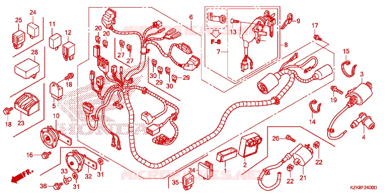 WIRE HARNESS Honda SCOOTER 110 DIO 2014  SCV110FD