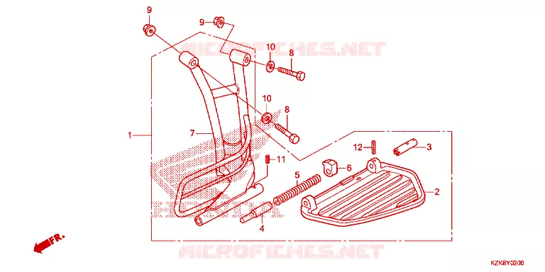 FOOT REST Honda SCOOTER 110 DIO 2016  SCV110FF