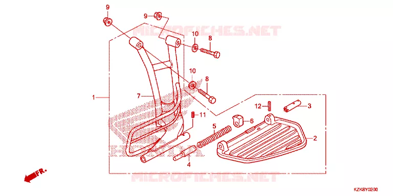 FOOT REST Honda SCOOTER 110 DIO 2017  SCV110FH