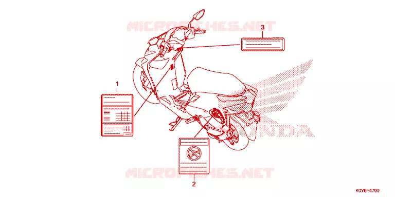CAUTION LABEL Honda SCOOTER 110 DIO 2022  SCV110FM