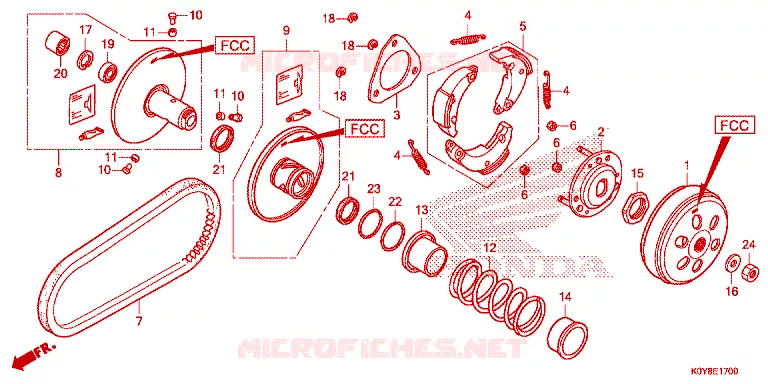 CLUTCH Honda SCOOTER 110 DIO 2022  SCV110FM