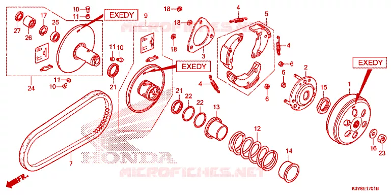 CLUTCH Honda SCOOTER 110 DIO 2022  SCV110FM