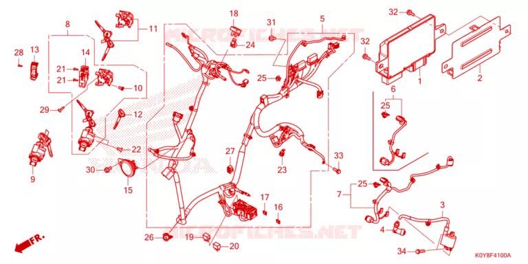 WIRE HARNESS Honda SCOOTER 110 DIO 2022  SCV110FM