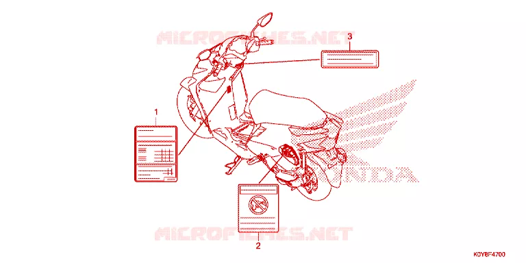 CAUTION LABEL Honda SCOOTER 110 DIO 2023  SCV110FP