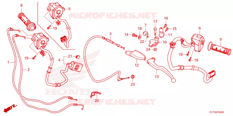 HANDLE LEVER - CABLE - SWITCH Honda MOTO 300 CRF 2023  CRF300LAP