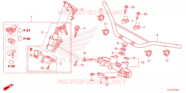 HANDLEBAR - TRIPLE CLAMP - STEERING STEM Honda MOTO 300 CRF 2023  CRF300LAP