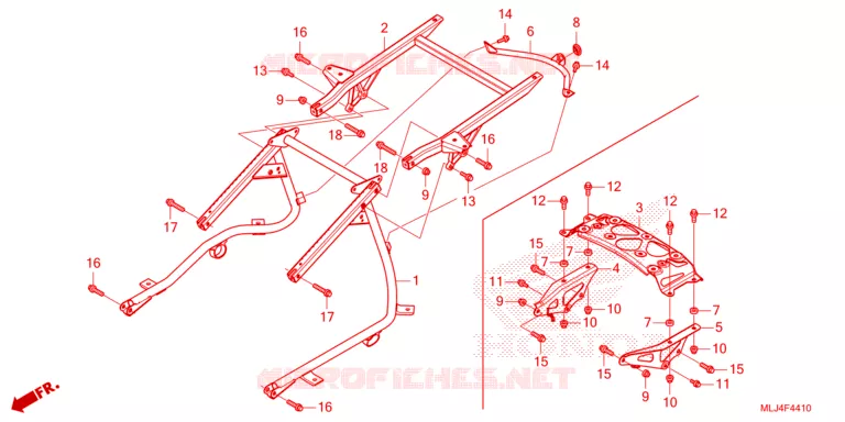 LUGGAGE RACK Honda MOTO 1800 GOLD-WING 2023  GL1800DP