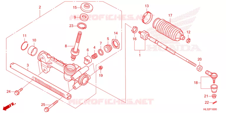 STEERING RACK - TIE ROD Honda ATV 700 PIONEER 2023  SXS700M2P