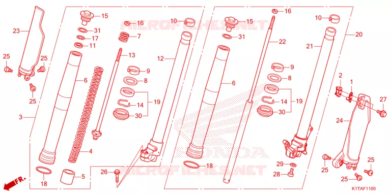 FRONT FORK Honda MOTO 300 CRF 2023  CRF300LRP
