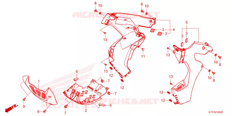 FRONT SIDE COWL Honda MOTO 300 CRF 2024  CRF300LRP