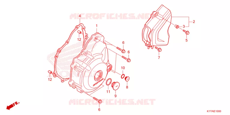 LEFT CRANKCASE COVER  Honda MOTO 300 CRF 2023  CRF300LRP