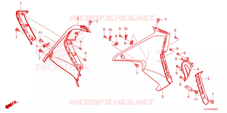 RADIATOR SIDE PANELS Honda MOTO 300 CRF 2023  CRF300LRP
