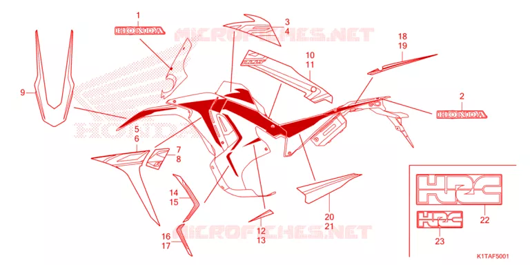 STICKERS Honda MOTO 300 CRF 2023  CRF300LRP