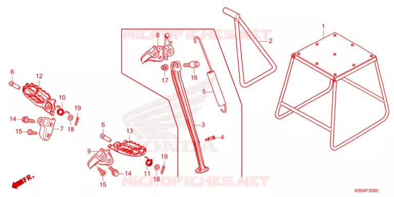 FOOT REST - STAND Honda MOTO 250 CRF 2024  CRF250RR