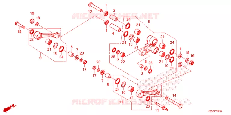 REAR SHOCK & ROCKER ARM Honda MOTO 250 CRF 2024  CRF250RR