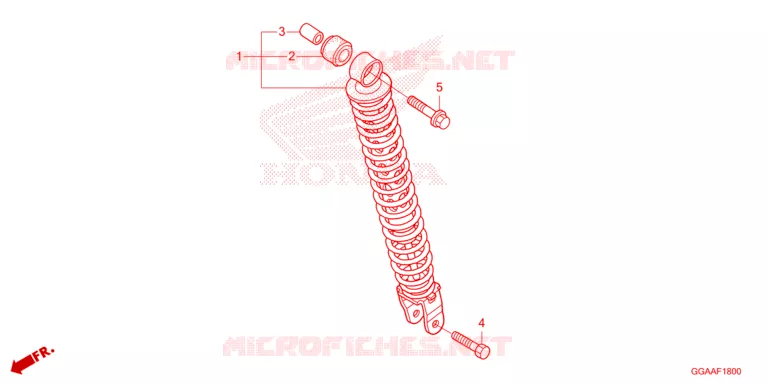 REAR SHOCK ABSORBER Honda SCOOTER 50 RUCKUS 2024  NPS50R