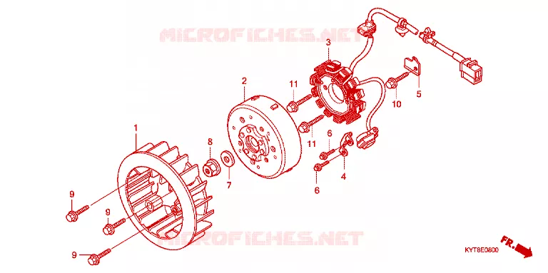 ALTERNATOR Honda SCOOTER 110 SCOOPY 2012  ACF110SFC